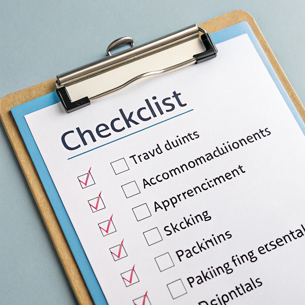 Travel checklist preview